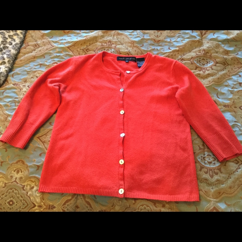 French Connection button up sweater.